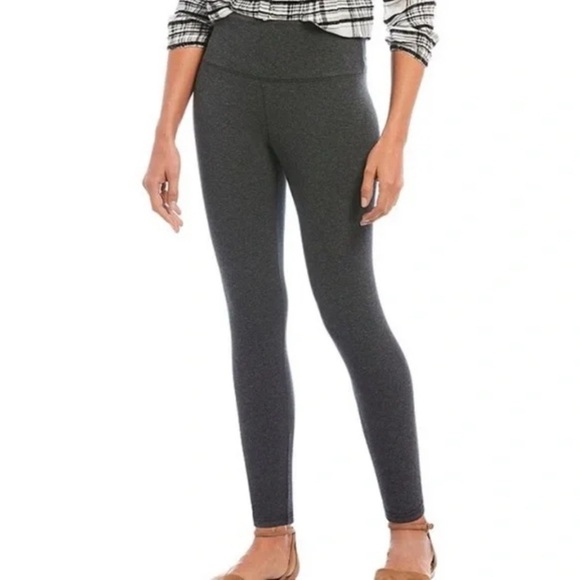 Intro Love the Fit Faux Suede Leggings Size S Black High Rise Tummy Control Fall - Picture 2 of 11